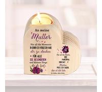 Bougie Personnalisée,Bougeoir Bois, Cadeau Soeur,Cadeau Fete des Meres pour Grande Soeur,Cadeau Anniversaire Soeur, Cadeau pour Soeur Original, Idée Cadeau Soeur Noel