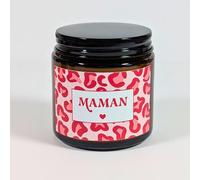 Bougie personnalisée Graou leopard | Cadeau maman noel, mamie, demande marraine, merci | Bougie parfumées - Cadeau personnalisé | Cire de Soja 100% naturelle - 25H | TE Whaka (Mamie)