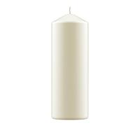 Bougie pilier blanche - Hauteur : 22,5 cm - Diamètre : 8 cm - 100 % paraffine - 830 g - Durée de combustion : environ 95 h - Grande bougie pour décorer et bricoler - Qualité supérieure - Avec