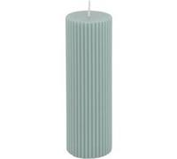 bougie pilier cire cannelée 15x5cm 30h vert sauge - générique 13293-120 Vert G