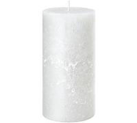 bougie pilier cire rustique 11x7cm 51h blanc - wenzel 39-uk11070-6-be_02 Blanc G