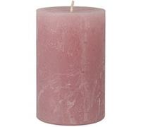 bougie pilier cire rustique 11x7cm 51h rose antique - wenzel 39-uk11070-6-be_214 Rose G