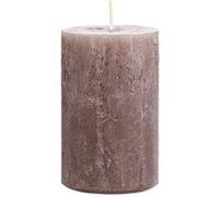 bougie pilier cire rustique 8x6cm 25h brun - wenzel 39-uk8060-6-be_40 Marron G