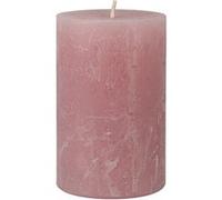 bougie pilier cire rustique 8x6cm 25h rose antique - wenzel 39-uk8060-6-be_214 Rose G