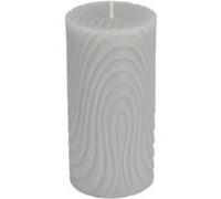 Bougie Pilier Déco Embossée "Santan" 14cm Gris Clair Gris G