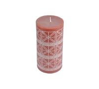 Bougie pilier - Ethnic folk - D 6 cm x H 14 cm - Rouge