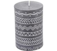 Bougie Pilier Embossée "Graphic Ethnic" 10cm Noir Noir G