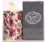 Bougie pilier imprimée parfumée sous licence du Musée de la Toile de Jouy - Fantaisie Indienne - 1780 Bougie française bio, cadeau décoration maison Indienne Lemberg Candles bougies musées