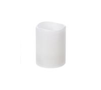bougie pilier led blanc chaud 6h 5x6.5cm blanc - koopman aca200000