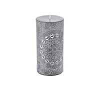 Homéa, Bougie Pilier Motif Mandala Ø7 x H14 cm Graphic Ethnic Noir