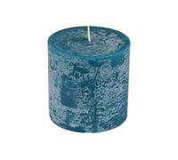 Homéa Bougie pilier D10 x H10 cm Rustique Bleu Paon