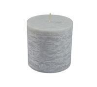 Bougie Pilier Ronde Déco "Rustique" 10cm Gris