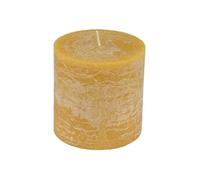 Bougie Pilier Ronde Déco "Rustique" 10cm Jaune