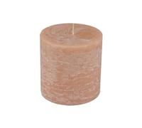 Bougie Pilier Ronde Déco "Rustique" 10cm Taupe