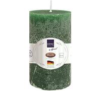 Bougie pilier rustique vert foncé Ø 6 cm, hauteur 10 cm