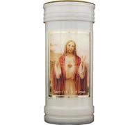 Bougie pilier Sacré-Cœur de Jésus et reflets dorés