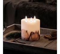 Bougie Pilier TruGlow® d'Hiver 3 Mèches à LED