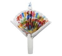 Bougie pop-up en forme d'éventail sur le thème du et du carnaval | Accessoires de gâteau amusants, décoration de gâteau pour fête d'anniversaire, fête de vacances ou événement spécial