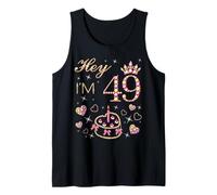 Bougie pour gâteau d'anniversaire 49 Ans avec Inscription « Hey I'm 49, 49 Years Old Women » Débardeur
