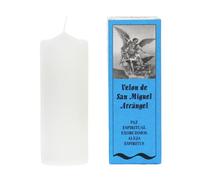 Bougie préparée Saint Michel Archange - Rituel avec bougie blanche pour protection et purification | Bougie ésotérique pour purifier notre environnement | Fait à la main avec des herbes | Instructions