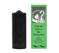 Bougie prête à l'emploi avec bougie noire pour éliminer les énergies négatives | Bougie pour nettoyage énergétique | Fait à la main avec des herbes | Instructions et prière