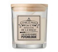 Bougie Psychologue Ministère Magie | Candle | Idée Cadeau Thérapeute Original Travail Départ Collègue Retraite Anniversaire Noël