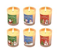 Bougie relaxante - Désodorisant de Noël, bougie parfumée apaisante en pot sérénité | pour chambre à coucher, relaxation, décoration d'intérieur, salle de bain, soirée, ambiance de festival