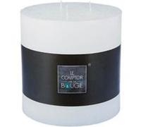 bougie rond rustique blanc 14x14cm - générique 136579a Blanc G