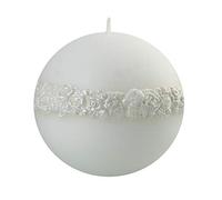 Bougie Ronde CANDLE Mariage diamètre 12 cm BLANC