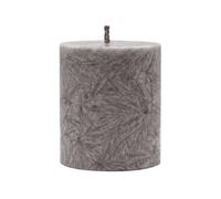 Bougie ronde en stéarine - gris 75x64mm
