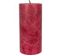 Bougie ronde en stéarine - rouge foncé 64x135 mm