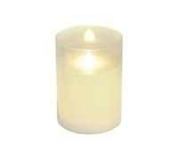 Bougie Ronde LED "Verrine" 10cm Blanc