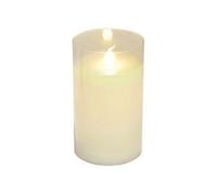 Bougie Ronde LED "Verrine" 12cm Blanc