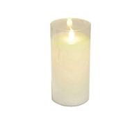 Bougie Ronde LED Verrine 15cm Blanc