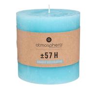 Bougie ronde Rustic - Diam. 10 cm - Bleu