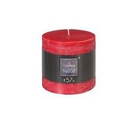 Bougie Ronde Rustique Rouge D 10 cm