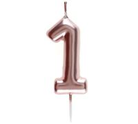 Bougie ROSE GOLD, chiffre 1