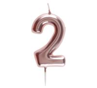 Bougie ROSE GOLD, chiffre 2
