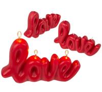 Bougie rouge Love environ 20 x 3,8 x 11,8 cm