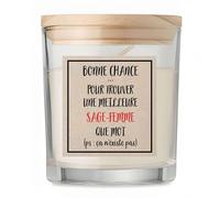 Bougie Sage-Femme ça n'existe pas | Candle | Idée Cadeau Maïeuticienne Anniversaire Famille Travail Départ Collègue Retraite Noël