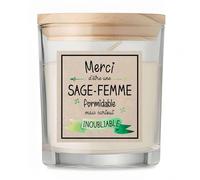 Bougie Sage-Femme Inoubliable | Candle | Idée Cadeau Accoucheuse Original Travail Départ Collègue Retraite Anniversaire Noël