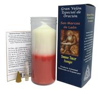 Bougie Saint-Marc de Lion avec prière pour dominer et vaincre les ennemis