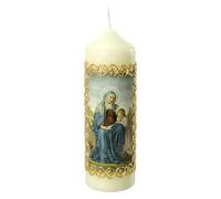 Bougie Sainte Anne moulure dorée 165x50 mm