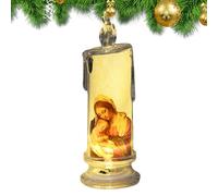 Bougie sans flamme - Élégantes bougies LED sur le thème des saints, lumière de méditation spirituelle | Scintillement réaliste, boîtier de bougie, fonction minuterie, compagnon de prière sans soucis