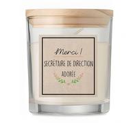 Bougie Secrétaire de Direction Merci Adorée | Candle | Idée Cadeau Coordinatrice exécutive Original Travail Départ Collègue Retraite Anniversaire Noël