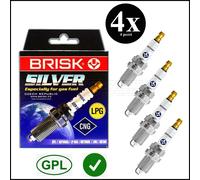 Brisk Bougies DR15YS-9 – Set de 4 bougies LPG Méthane Argent pour Renault Grand Scenic II