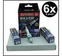 Bougie Set 6 Bougies LPG Méthane BRISK Argent DR15YS-9 Lexus Rx II (U3) 2003>09