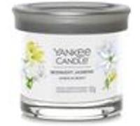 Bougie signature Jasmin de minuit petit modèle - Yankee Candle - Blanc - Verre Blanc G