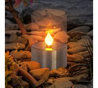 Bougie Solaire Lampe De Jardin Effet Flamme LED Lampe De Table Lanterne