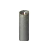 Bougie Sompex, flamme en cire véritable, bougie LED, commande à distance et minuterie intégrée, blanc cassé, 8 x 10 cm, gris, 0 x 8 x 23 cm